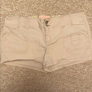 Tan size 11 junior lightweight shorts